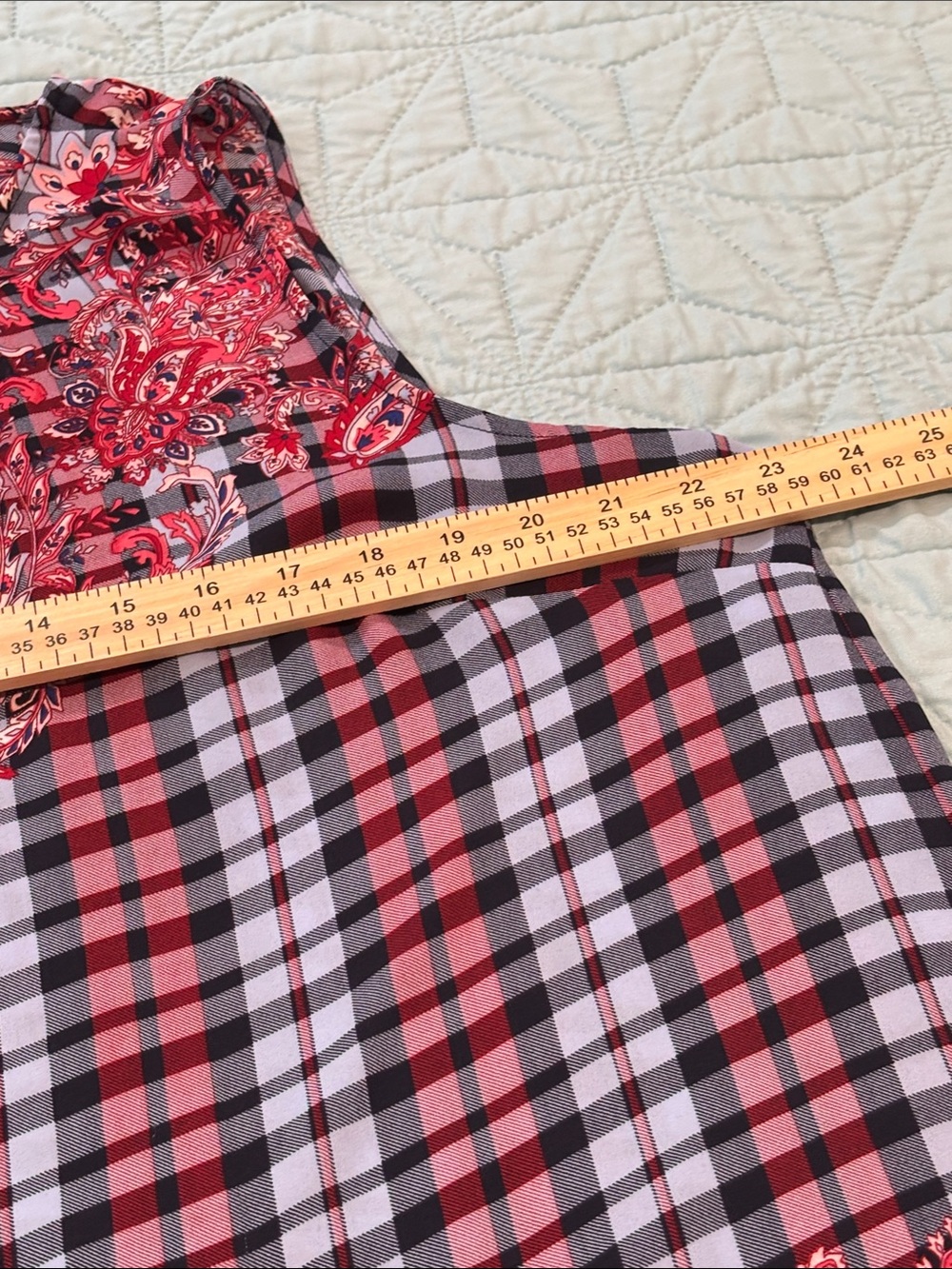 Talbots πΊπΈ Red white and blue Plaid Sleeveless Tank Top - Picture 6 of 9